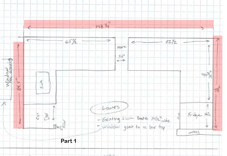 Drawing Plans for new Kitchen Cabinets Group 1